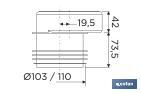 Toilet Pan Connector | Offset Connector for Toilet | Ø110mm Outlet | EVA - Cofan