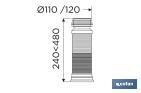 Manicotto di collegamento | Estensibile per water | Realizzato in polipropilene | Uscita da Ø110 - Ø120 mm - Cofan