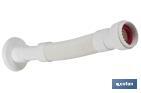 FLEXIBLE WASTE PIPE 1" 1/2 WITH COMPRESSION OUTLET 1" 1/4 | WHITE | SIZE: 330-690 MM | FOR BASIN-BIDET OR SINK VALVES
