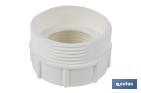 Waste Adaptor with 1" 1/2 male - 1" 1/4 female threads | For Flexible Waste Pipe | Plumbing accessory - Cofan