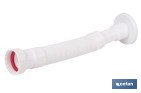 Tubo flexible y extensible para desagüe | Adecuado para lavabo y fregadero | Incluye embellecedor y junta plana | Disponible en diferentes medidas - Cofan