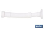 Tubo flexible y extensible para desagüe | Adecuado para lavabo y fregadero | Incluye embellecedor y junta plana | Disponible en diferentes medidas - Cofan
