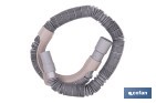 Manguera de desagüe para lavadora | Flexible corrugada con 0,8 a 2 metros y Ø24 mm - Cofan