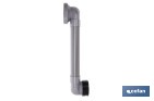 Manguito horizontal ajustable para inodoro | Salida horizontal de Ø90-110 mm y entrada de Ø90 mm | Manguito extensible 170-490 mm - Cofan