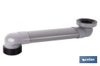 Manguito horizontal ajustable para inodoro | Salida horizontal de Ø90-110 mm y entrada de Ø90 mm | Manguito extensible 170-490 mm - Cofan
