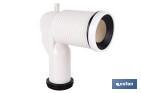 Manguito de conexión acodado 90° | Conexión recortable con goma labiada | Compatible con tuberías de evacuación de Ø90 y Ø110 mm - Cofan