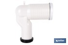 Manguito de conexión acodado 90° | Conexión recortable con goma labiada | Compatible con tuberías de evacuación de Ø90 y Ø110 mm - Cofan