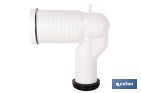 Manguito de conexión acodado 90° | Conexión recortable con goma labiada | Compatible con tuberías de evacuación de Ø90 y Ø110 mm - Cofan
