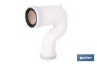 Manguito de conexión acodado excéntrico 45° | Conexión recortable con goma labiada | Compatible con tuberías de evacuación de Ø90 y Ø110 mm - Cofan