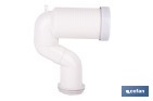 Manguito de conexión acodado excéntrico 45° | Conexión recortable con goma labiada | Compatible con tuberías de evacuación de Ø90 y Ø110 mm - Cofan