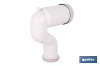 Manguito de conexión acodado excéntrico 45° | Conexión recortable con goma labiada | Compatible con tuberías de evacuación de Ø90 y Ø110 mm - Cofan