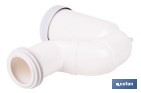 Manguito de conexión acodado excéntrico 45° | Conexión recortable con goma labiada | Compatible con tuberías de evacuación de Ø90 y Ø110 mm - Cofan