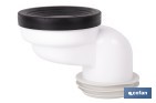 Manguito súper excéntrico para inodoro con junta de goma | Compatible con tuberías de Ø90 y Ø110 mm - Cofan