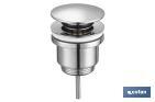 Click-Clack Valve | Chromed-Plated Brass | 1" 1/4 Thread | Ø63mm Big Plug Included - Cofan