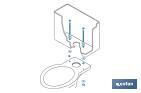 Set di viti | Fissaggio della Tazza o della Cassetta | M6 x 90 | Set composto da 2 viti, rondelle, guarnizioni e dadi a farfalla - Cofan