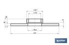 Guarnizione con collare | Dimensioni: Ø19,2 x Ø67 x 3,5 mm | Per la chiusura del meccanismo di scarico | Cassetta bassa - Cofan