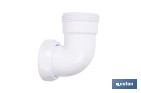 CODO ROSCA 1 1/2" CON VALONA Y TUERCA LOCA | ADECUADO PARA LAVABOS Y FREGADEROS | COMPATIBLE CON SIFONES ESTÁNDAR 1 1/2"