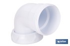 Codo rosca 1 1/2" con valona y tuerca loca | Adecuado para lavabos y fregaderos | Compatible con sifones estándar 1 1/2" - Cofan