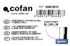 Codo rosca 1 1/2" con valona y tuerca loca | Adecuado para lavabos y fregaderos | Compatible con sifones estándar 1 1/2" - Cofan