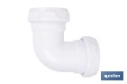 Codo con doble entrada roscada 1 1/2" | Incluye junta reductora cónica | Compatible con tuberías de Ø32 y Ø40 mm | Adecuado para lavabos y fregaderos - Cofan