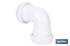 Codo con doble entrada roscada 1 1/2" | Incluye junta reductora cónica | Compatible con tuberías de Ø32 y Ø40 mm | Adecuado para lavabos y fregaderos - Cofan