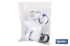 Codo con doble entrada roscada 1 1/2" | Incluye junta reductora cónica | Compatible con tuberías de Ø32 y Ø40 mm | Adecuado para lavabos y fregaderos - Cofan