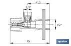 Set of 2 Angle Valves | Brass CW617N | 1/4 Turn Angle Valve - Cofan