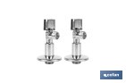 Set of 2 Angle Valves | Brass CW617N | 1/4 Turn Angle Valve - Cofan