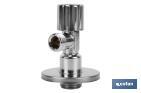 Angle Valve | Pistón Model | Size: 1/2" x 3/8" | Brass CV617N | Turn Angle Valve with Adjustable Piston - Cofan