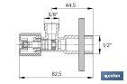 Valvola a squadra | Modello Pistón | Dimensioni: 1/2" x 3/8" | Realizzata in ottone CV617N - Cofan