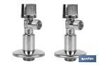 Ensemble de 2 Valves d'Équerre | Fabriqué en Laiton CW617N | Fermeture et Ouverture 1/4 de Tour - Cofan