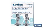 Set of 2 Angle Valves | Brass CW617N | 1/4 Turn Angle Valve - Cofan