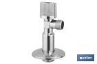 Ensemble de 2 Valves d'Équerre | Dimensions : 1/2" x 3/8" | Fermeture et Ouverture 1/4 de Tour | Fabriqué en Laiton CW617N - Cofan