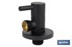 Angle valve | Lux Negra Model | 1/4 turn handle | PN16 | Black | Available in two sizes - Cofan