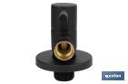 Angle valve | Lux Negra Model | 1/4 turn handle | PN16 | Black | Available in two sizes - Cofan