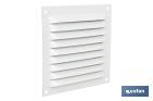 VENTILATION GRILLE WITH MOSQUITO NET | WHITE ALUMINIUM | AVAILABLE IN VARIOUS SIZES
