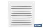 Grille de Ventilation avec Moustiquaire | Fabriquée en Aluminium Blanc | Plusieurs Dimensions - Cofan