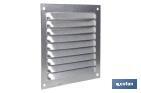 Ventilation grille with mosquito net | Aluminium | Available in various sizes - Cofan