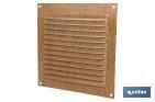 Grille de Ventilation | Fabriquée en Aluminium Couleur Bois | Avec ou Sans Moustiquaire - Cofan