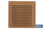 Grille de Ventilation | Fabriquée en Aluminium Couleur Bois | Avec ou Sans Moustiquaire - Cofan