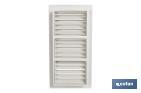 Flush mounting ventilation grille | ABS | Size: 13.3 x 26cm - Cofan