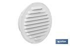 FLUSH MOUNTING VENTILATION GRILLE FOR PIPE CONNECTION | WHITE ALUMINIUM | AVAILABLE IN 2 SIZES