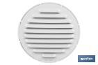 Flush mounting ventilation grille for pipe connection | White aluminium | Available in 2 sizes - Cofan