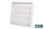 Grille de ventilation avec 4 lames mobiles | ABS blanc | Plusieurs dimensions - Cofan