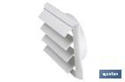 Grille de ventilation avec 4 lames mobiles | ABS blanc | Plusieurs dimensions - Cofan