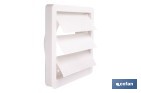 Grille de ventilation avec 4 lames mobiles | ABS blanc | Plusieurs dimensions - Cofan