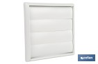 Grille de ventilation avec 4 lames mobiles | ABS blanc | Plusieurs dimensions - Cofan