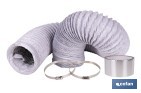 Tubo de evacuación extensible | Adecuado para secadora y aire acondicionado | Resistente hasta 150 °C | Disponible en diferentes medidas - Cofan