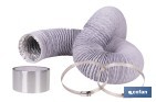 Tubo de evacuación extensible | Adecuado para secadora y aire acondicionado | Resistente hasta 150 °C | Disponible en diferentes medidas - Cofan