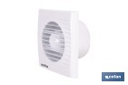 Extractor de aire axial con panel frontal y sistema antirretorno | Protección IP24, color blanco | Disponible en diferentes diámetros - Cofan